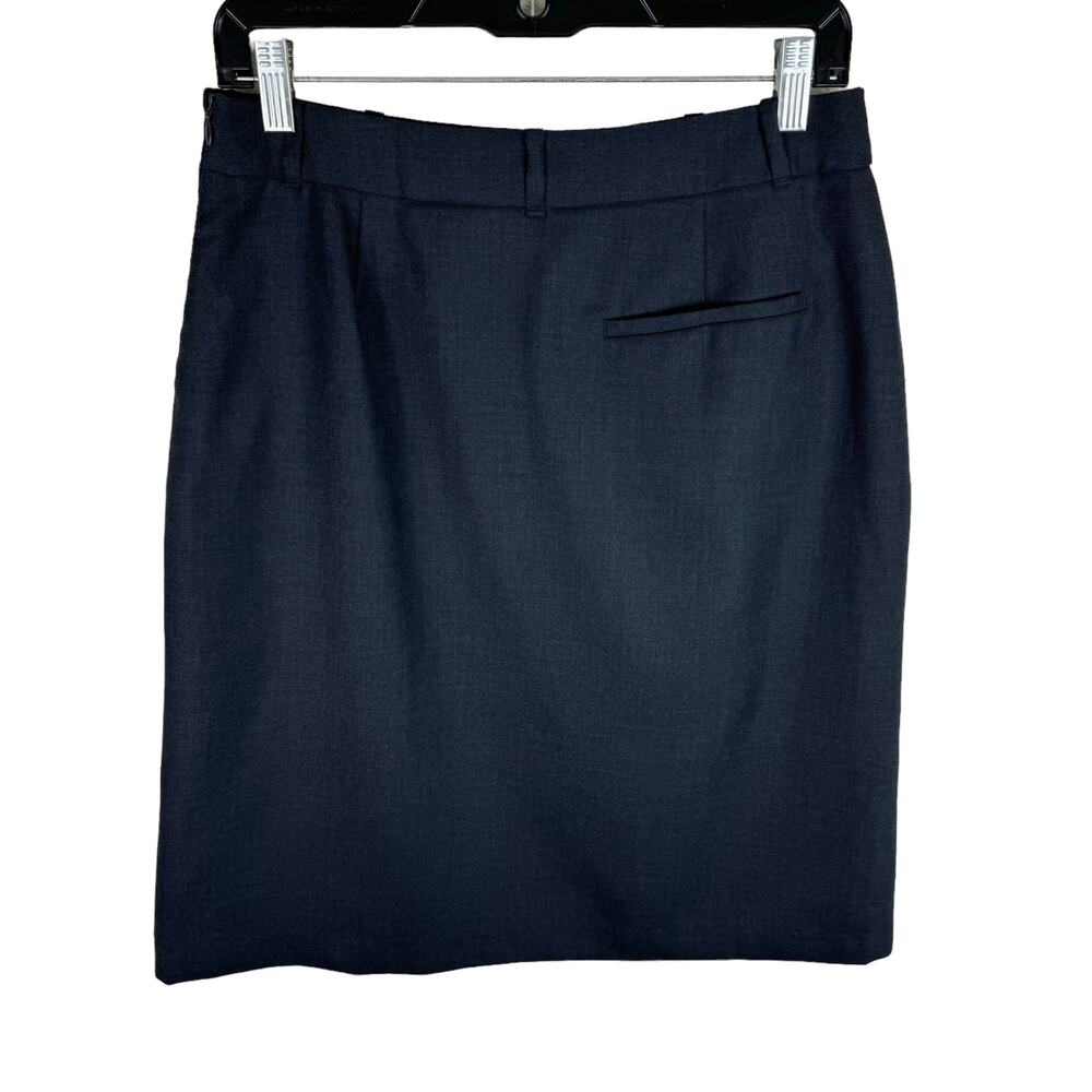 L.L. Bean 100% Wool Dark Gray Classic Fit Straight Above Knee Lined Skirt Size 6 - Picture 2 of 10